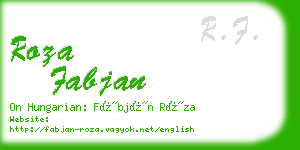 roza fabjan business card